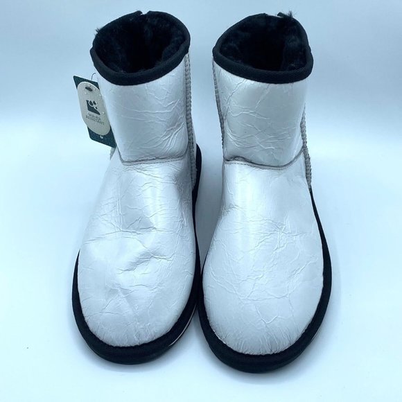 EMU Australia Stinger Mini Zip White Leather Boots Water Resistant W7/M6 NWOB - Picture 6 of 10